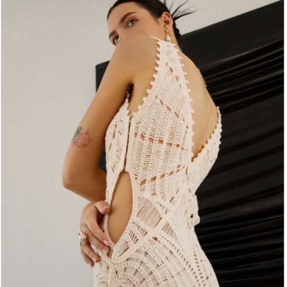 Commense Crochet Ripple Cover Up Cutout Dress - Picture 4 of 8
